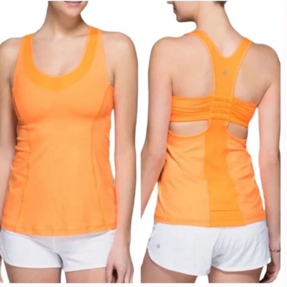 Lululemon Tone It top creamsicle orange - Picture 1 of 10
